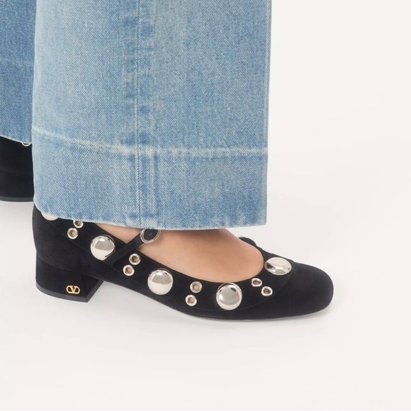 Valentino Garavani Nellcôte Mary Jane pump in split leather 37.5 NEW NIB - Picture 4 of 5